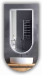 Lustro LED półowalne 70x110 cm