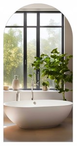 Lustro półowalne 50x100 cm