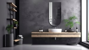 Lustro półowalne 40x90 cm