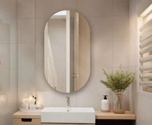 Lustro owalne 50x100 cm 