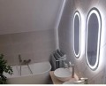 Lustro łazienkowe LED owalne piaskowane lemidio 60 x 80 cm