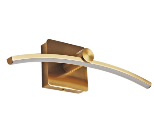 Kinkiet LED złoty 40 cm Barwa neutralna Lampa nad okrągłe lustro lub obraz Lampa LDK400NW-40-G