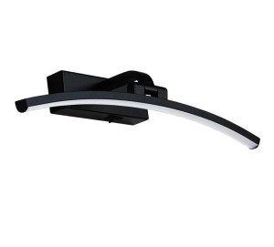 Kinkiet LED czarny 40 cm NA BATERIE Barwa neutralna Lampa nad okrągłe lustro lub obraz Lampa USB