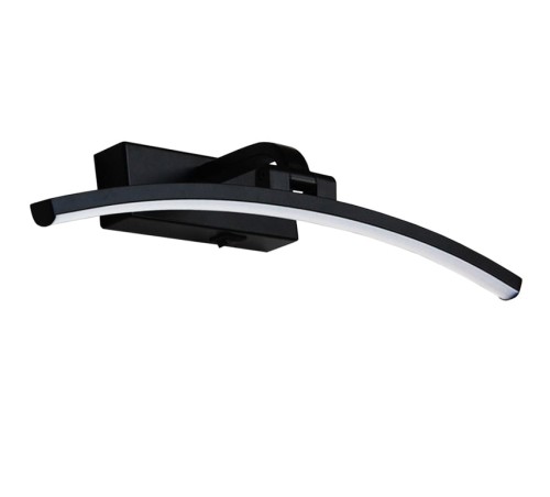 Kinkiet LED czarny 40 cm NA BATERIE Barwa neutralna Lampa nad okrągłe lustro lub obraz Lampa USB