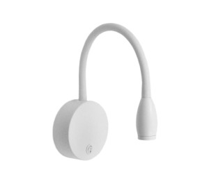 Lampa LED biała NA BATERIE nad łóżko do czytania USB LDK3NW-24-W-USB