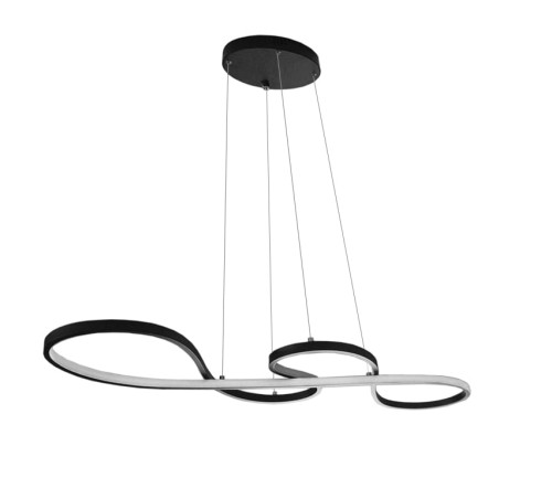 Lampa sufitowa wisząca LED czarny żyrandol Barwa światła biała neutralna 4000 K LDW230NW-2-B