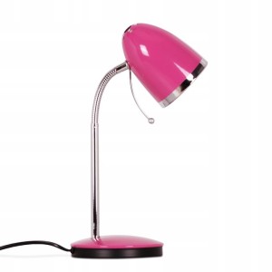 Lampka na biurko różowa 36 cm do pokoju dziecka, salonu, hotelu.