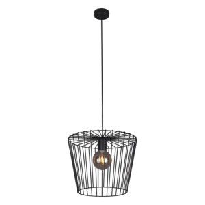 Lampa sufitowa wisząca czarna LOFT żyrandol druciany pręciki