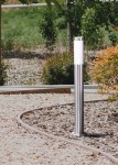 Srebrny słupek Zewnętrzny Ogrodowy 65 cm lampa E27 IP44