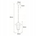 Lampa Ogrodowa Wisząca latarenka Czarna zewnętrzna IP44