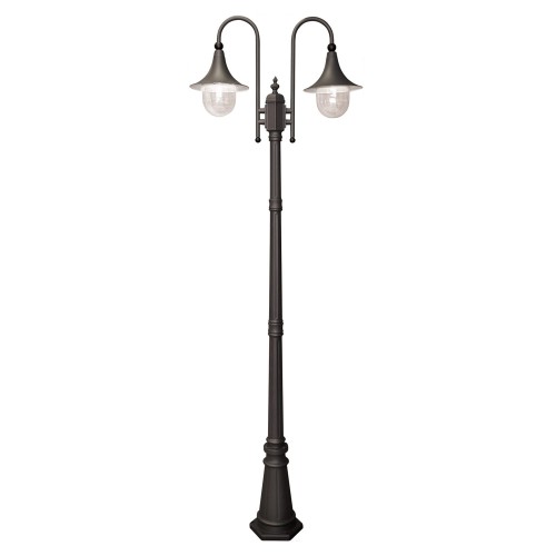 Latarnia Ogrodowa 237 cm Wysoka Czarna IP44 Zewnetrzna Retro lampa wodoodporna wodoszczelna aluminium