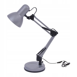 Lampka na biurko kolor srebrna 55 cm do pokoju dziecka