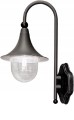 Kinkiet ogrodowy zewnętrzny lampa ścienna retro czarna kula z daszkiem. Czarna latarenka zewnętrzna do ogrodu.