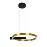 Lampa sufitowa wisząca LED czarno złota fi40