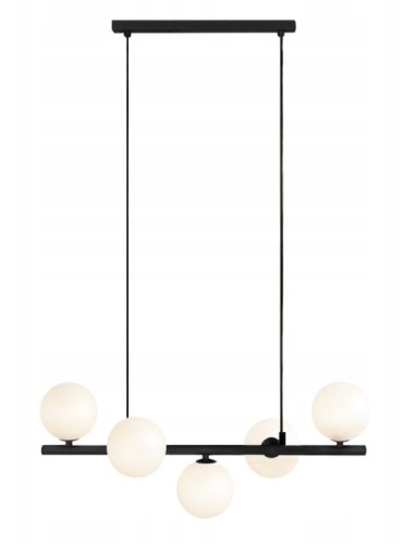 Czarna lampa wisząca nad stół wyspę.jpg