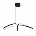 Lampa wisząca LED Designerska czarna CCT 3000 6000K 40W lemidio. Trzy barwy światła w jednej lampie - zmienia barwę światła. Lampa sufitowa Unique Number 1