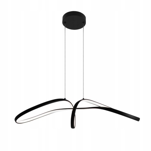 Lampa wisząca LED Designerska czarna CCT 3000 6000K 40W lemidio. Trzy barwy światła w jednej lampie - zmienia barwę światła. Lampa sufitowa Unique Number 1