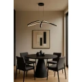 Lampa wisząca LED czarna nad stół do salonu pokoju hotelu salonu jadalni. Lampa sufitowa Unique Number 1