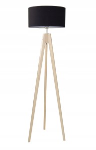 Lampa podłogowa 165 cm stojąca TROJNÓG, ABAŻUR, drewno. Różne kolory. 