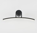 Kinkiet LED czarny 40 cm Barwa neutralna Lampa nad okrągłe lustro lub obraz seria 41 LDK400NW-41-B Lampa wgięta w łuk do nowoczesnego, minimalistycznego wnętrza