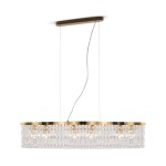 Lampa wisząca złota kryształki 138 cm