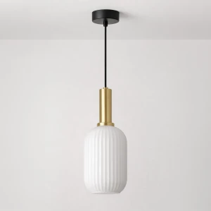 Lampa wisząca LD7881 kolor czarny, biały, patyna