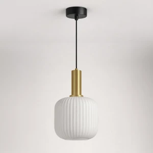 Lampa wisząca LD7873 kolor czarny, biały, patyna