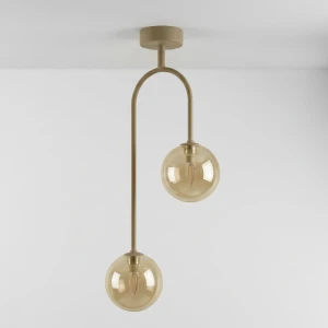 lampa sufitowa LD7997 kolor beż, bursztynowy
