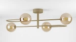 lampa sufitowa LD7999 kolor beż, bursztynowy