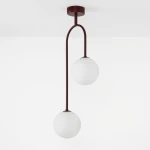 lampa sufitowa LD9131 kolor burgund, biały