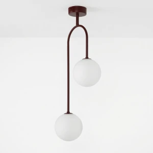 lampa sufitowa LD9131 kolor burgund, biały