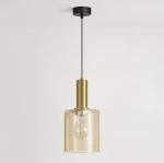 Lampa wisząca LD78771 kolor czarny, bursztynowy, patyna
