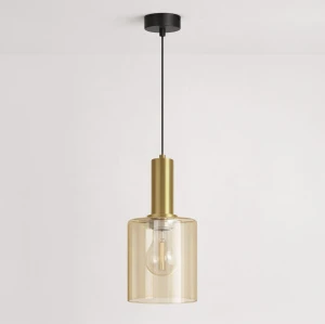 Lampa wisząca LD78771 kolor czarny, bursztynowy, patyna