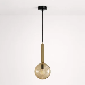 Lampa wisząca LD78911 kolor czarny, bursztynowy, patyna