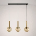 Lampa wisząca LD78910 kolor czarny, patyna, bursztynowy