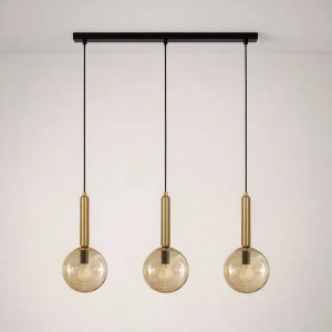Lampa wisząca LD78910 kolor czarny, patyna, bursztynowy