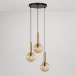 Lampa wisząca LD78913 kolor czarny, patyna, bursztynowy