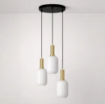 Lampa wisząca LD78831 kolor czarny, patyna, biały