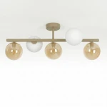 Lampa sufitowa LD78781 kolor biały, bursztynowy