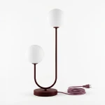 Lampka stołowa / nocna LD91331 kolor burgund, biały