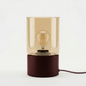 Lampka stołowa / nocna LD79831 kolor burgund, bursztyn