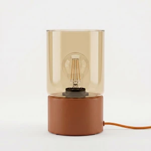 Lampka stołowa / nocna LD79832 kolor terakota, bursztyn