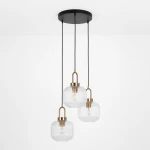 Lampa wisząca LD6062K kolor czarny, złoty, transparentny