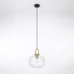 Lampa wisząca LD6060K kolor czarny, transparentny, patyna (1)
