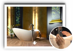 Lustro LED 120x80 cm włącznik sensoryczny na ruch 3 wzory do wyboru