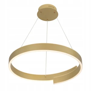 Lampa wisząca żyrandol LED RING złota matowa