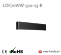 Kinkiet LED lampa do sypialni salonu na schody LDK70WW-510-13-B kolor czarny 52 cm