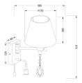 Wymiar Lampa do salonu / sypialni / do czytania / nad szafkę nocną LDK3WW-E14-16