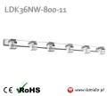 Nowoczesny kinkiet lampa LED nad lustro / łazienkowy LDK36NW-800-11 / szklane klosze / bąbelki / barwa biała neutralna