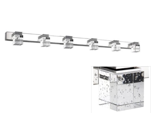 Nowoczesny kinkiet lampa LED nad lustro / łazienkowy LDK36NW-800-11 / szklane klosze / bąbelki / barwa biała neutralna